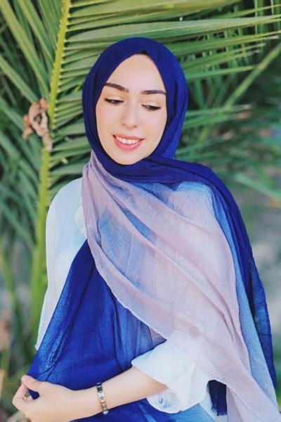 Degrade Konfor Şal Saks Pembe