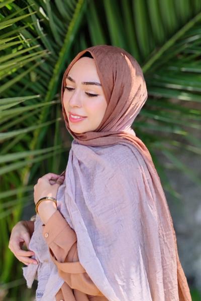 Degrade Konfor Şal Sütlü Kahve