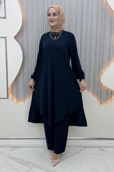 Amara Pantolonlu Takım Lacivert