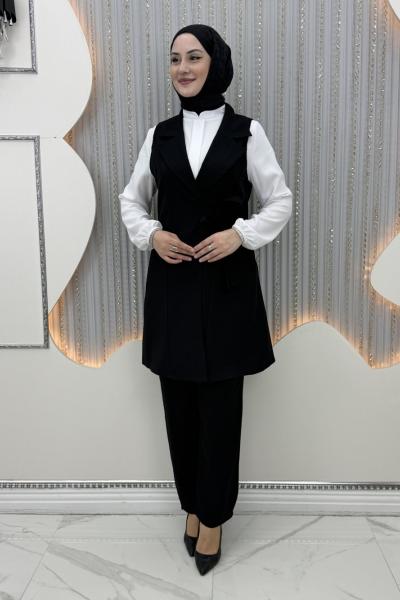 Kader Pantolonlu 3’lü Takım Siyah
