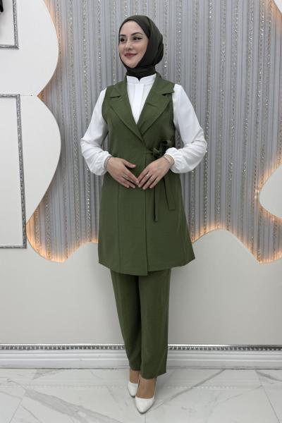 Kader Pantolonlu 3’lü Takım Haki