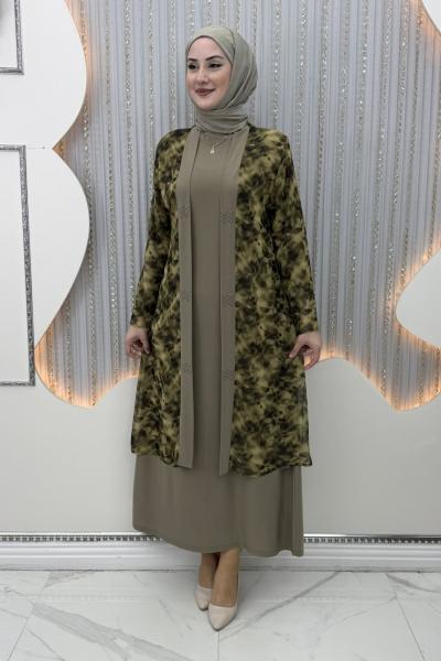 Kardelen Elbiseli Hırka Mint Yeşili