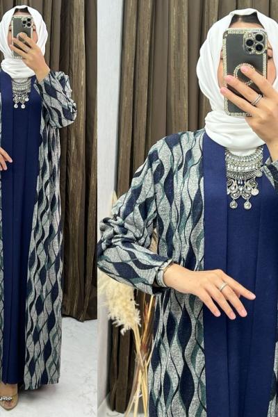 3306 Nehir Elbise Takım Lacivert Lacivert