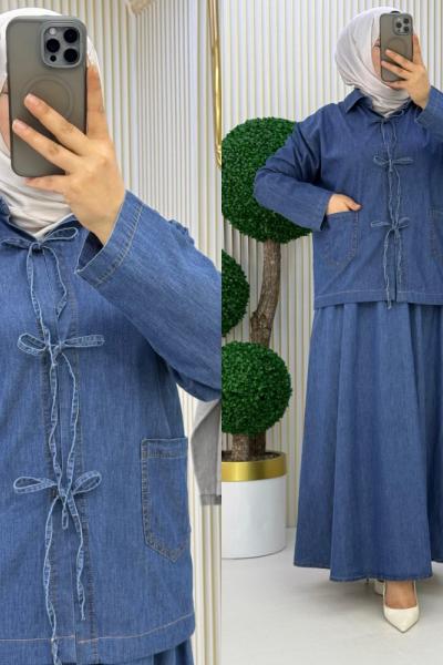 Ajda Kot Etekli Takım Lacivert