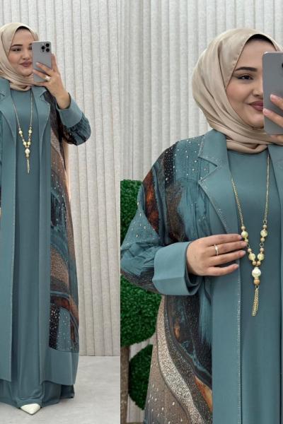 Bilgen Elbise Takım Mint Yeşili