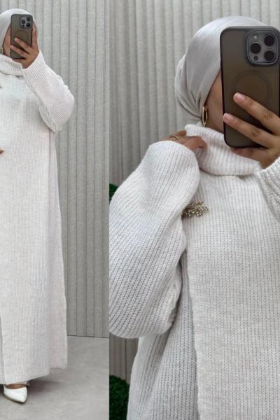 Hülya Boğazlı Panço Taş Rengi