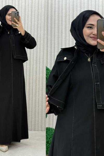 Liya kot ceket takım Siyah