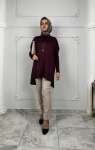 Melis Merserize Tunik  Bordo