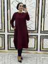 Lina kadife tunik  Bordo