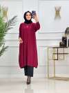 EVİN TRİKO HIRKA-BORDO Bordo